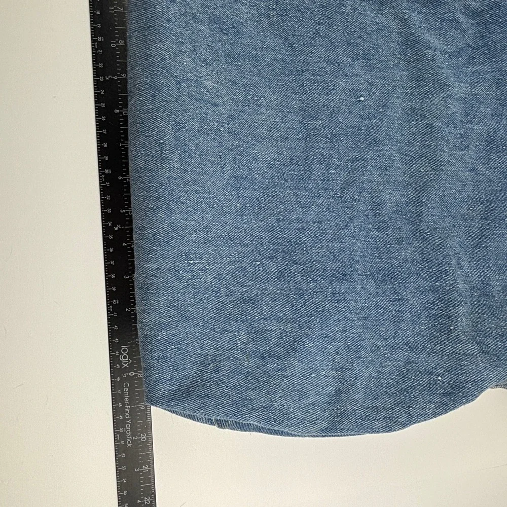 VTG 90's Y2K New‎ York Line Jeans Denim Backpack Blue Cinch Drawstring Bag